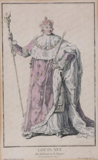 null LOUIS XVI, roi de France.

Belle estampe rehaussée à l'aquarelle signée Daffos,...