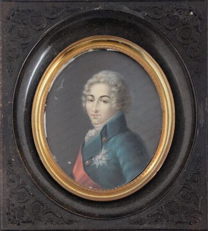 null ÉCOLE FRANÇAISE DU XIXe SIÈCLE. 

D'APRÈS J. GUÉRIN AUBRY. 

Portrait du prince...