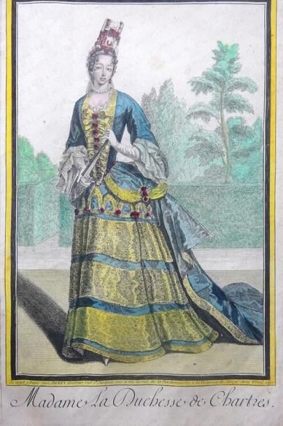 null ÉCOLE FRANÇAISE DU MILLIEU DU XVIII e SIÈCLE. 

Portrait de Madame la duchesse...