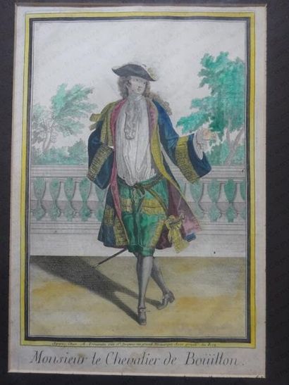 null BONNART Robert (1652-1733). 

Monsieur le Chevalier de Bouillon. 

Deux estampes,...