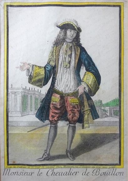 null BONNART Robert (1652-1733). 

Monsieur le Chevalier de Bouillon. 

Deux estampes,...