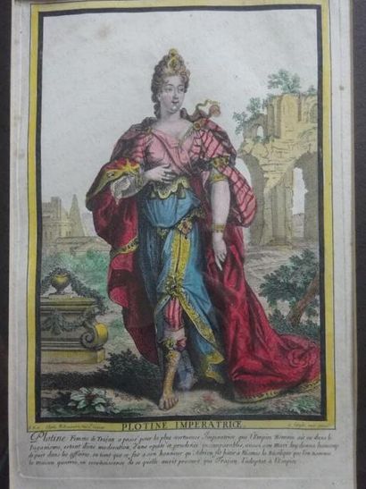 null BONNART Robert (1652-1733). 

Souveraines étrangères. 

Ensemble de quatre estampes,...