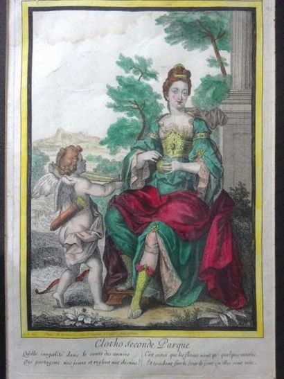 null BONNART Robert (1652-1733). 

Les trois moires. 

Ensemble de quatre estampes,...