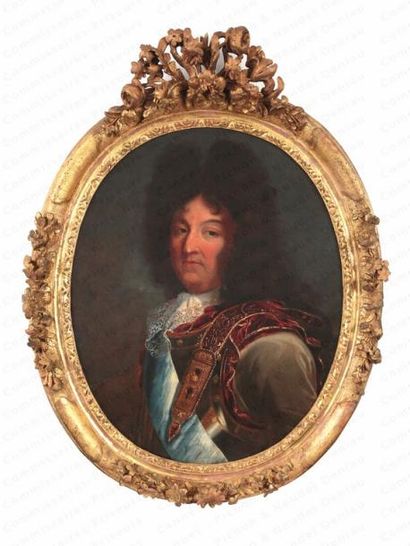 null ÉCOLE FRANÇAISE DU XVIIIe SIÈCLE.

D'APRÈS HYACINTHE RIGAUD (1659-1743).

Portrait...