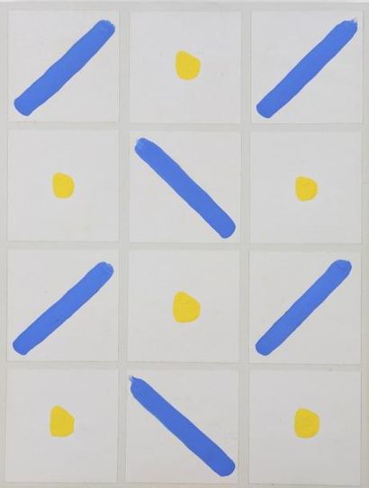 null 33 - 2/ Albert CHUBAC (1925-2008)

Collage carrés 2 couleurs 

Carton et peinture

Cachet...