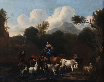null Michel CARRE (La Haye 1657 - Alkmaar 1727 ou 1747)

Scène pastorale

Huile sur...