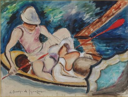 null André DUNOYER DE SEGONZAC (1884-1974)

Ballade du Canotier

Plume, encre, aquarelle...