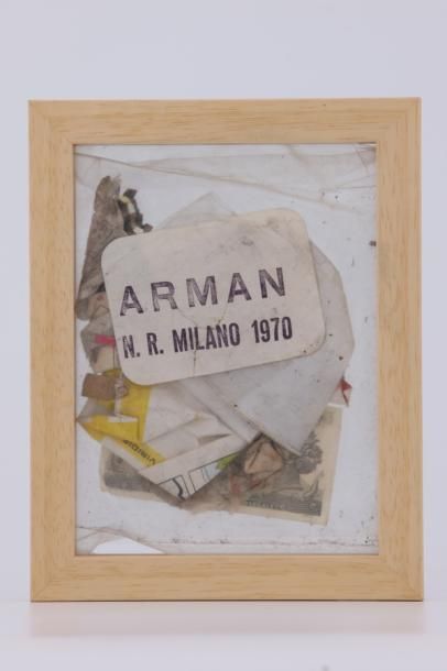 null ARMAN (1928-2005)

Poubelle - 1970

Sachet plastique avec accumulation d'ordures

Etiquette...