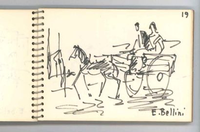 null Emmanuel BELLINI (1904-1989)

CARNET DE DESSINS au feutre avec voitures à cheval,...