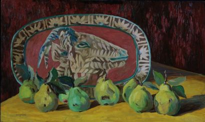 null Jean MAYODON (1893-1967)

Nature morte au plat de Picasso

Huile sur isorel

Signée...