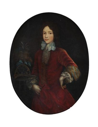 null ECOLE FRANCAISE Vers 1700

Portrait d'un jeune homme de qualité en veste rouge...