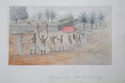 null Album de dessins originaux exécutés au Dahomey, protectorat de Porto Novo, golfe...