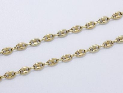 null Collier en or 750 millièmes, maille grain de café, agrémenté d'un fermoir à...