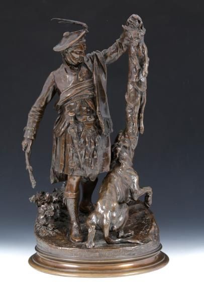 null Pierre-Jules MENE (1810-1879)

Chasseur Écossais

Bronze à patine brun clair

Signé

H....