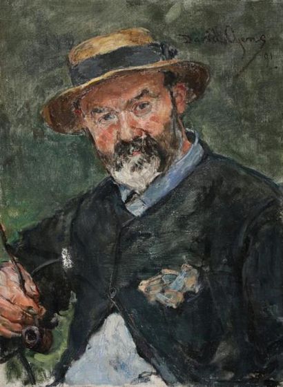 null David OYENS (1842-1902)

Portrait d'homme barbu à la pipe

Huile sur toile

Signée...