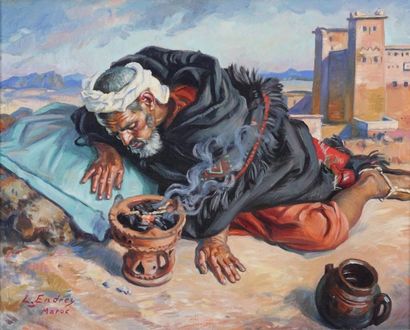 null Louis John ENDRES (1896-1989)

Marocain soufflant les braises

Huile sur toile...
