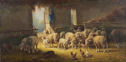 null Max BREU (1915-1941)

Moutons à l'étable

Huile sur toile

Signée en bas à droite

50...