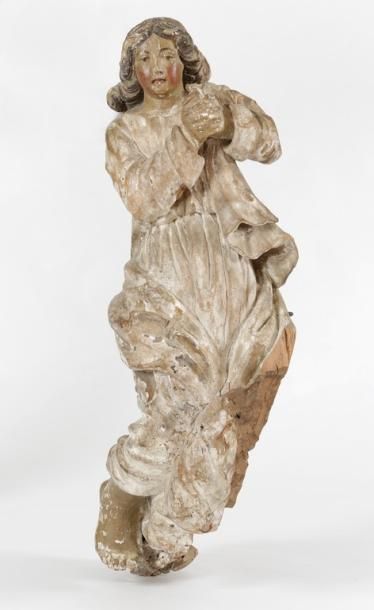 null ANGE ADORATEUR d'Epoque XVIIème Siècle

Bois sculpté et polychromé, dos creusé

H....