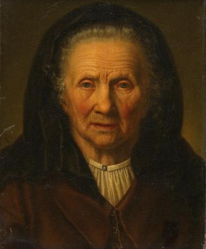 null ECOLE ALLEMANDE 1784, J G (?) CELL (?) 

Portrait de femme âgée

Huile sur toile

38...