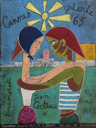 null AFFICHE D'EXPOSITION Cannes Galerie 65

JEAN COCTEAU, 1961

Imprimeur Mourlot

67,5...