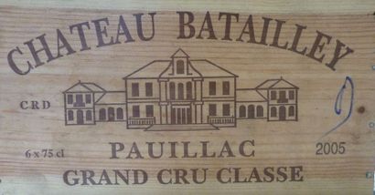 null 6/ 6 BOUTEILLES Château Batailley

Pauillac 

2005

Bon niveau

Caisse bois