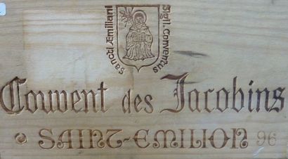 null 52/ 12 BOUTEILLES Couvent des Jacobins 

Saint-Emilion

1996

Bon niveau

Caisse...