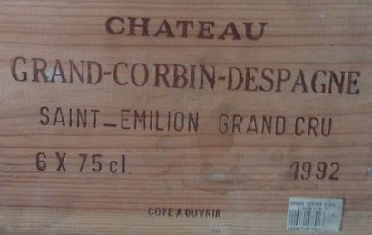 null 69/ 6 BOUTEILLES Château Grand Corbin Despagne 

Saint-Emilion 

1992

Bon niveau

Caisse...