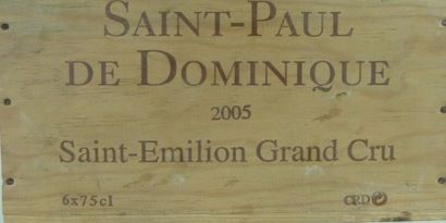 null 6 BOUTEILLES Saint-Paul de Dominique 

Saint-Emilion 

2005

Caisse bois