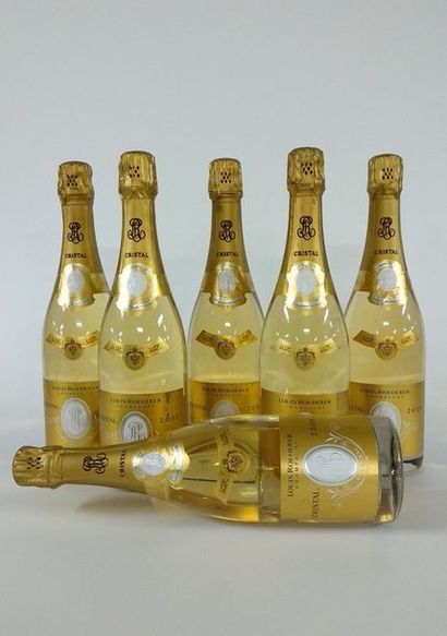 null 6 BOUTEILLES Champagne "Cristal" Louis ROEDERER 2009

BE (étiquettes avec petites...