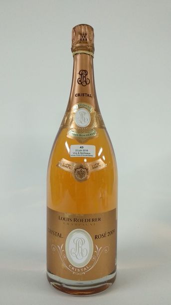 null 1 MAGNUM Champagne Rosé "Cristal" Louis ROEDERER 2009

BE (étiquettes avec petites...