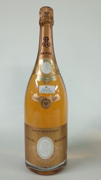 null 1 MAGNUM Champagne Rosé "Cristal" Louis ROEDERER 2009

BE (étiquettes avec petites...