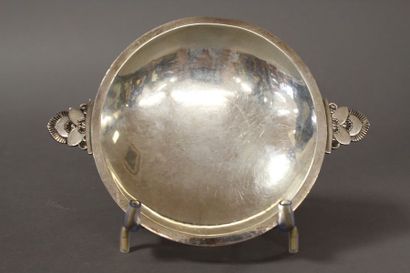 null GEORG JENSEN & WENDEL - COUPE CREUSE sur bate Travail Danois circa 1950 en argent...