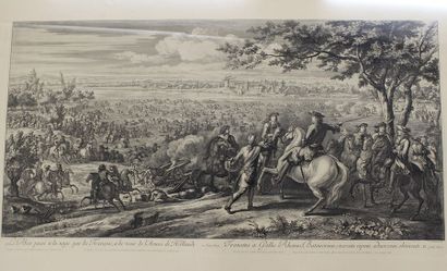 null GRANDE REPRODUCTION DE GRAVURE XVIIème Siècle

intitulée "Le Rhin passé à la...