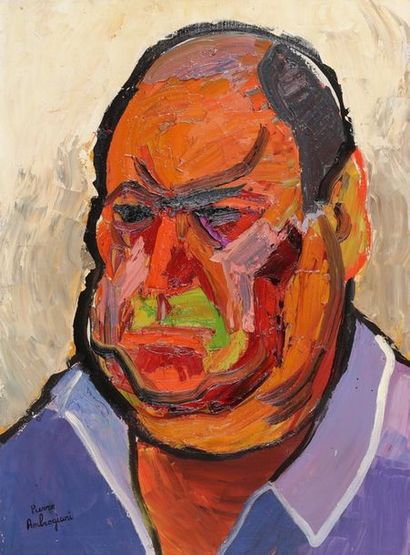 null Pierre AMBROGIANI (1907-1985)

Autoportrait

Huile sur toile

Signée en bas...