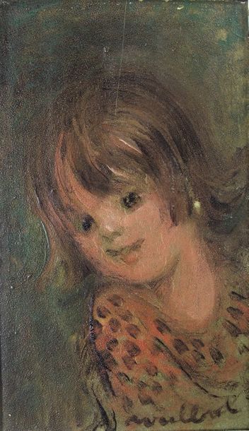 null Francisque POULBOT (1879-1946)

Portrait de fillette 

Huile sur panneau signée...