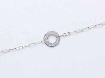 null DINH VAN ''CIBLE''

Bracelet en or gris 750 millièmes, maille forçat, orné d'un...