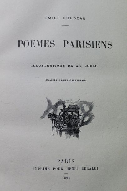 null GOUDEAU (Emile). Poèmes Parisiens. Illustrations de Ch. Jouas, gravées sur bois...