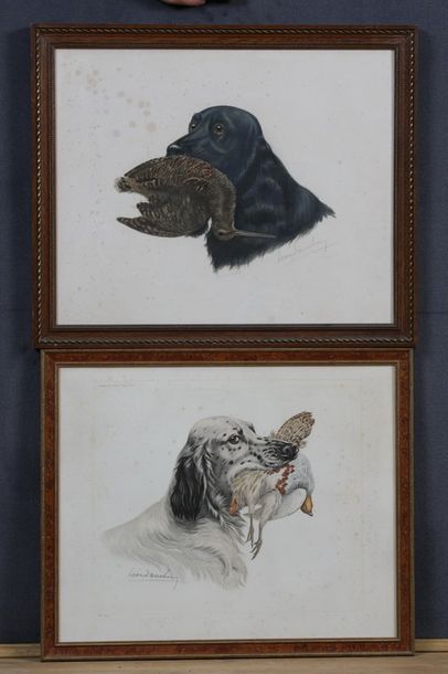 null Léon DANCHIN (Lille 1887 - Bergues 1938)

Epagneul tenant une perdrix

Labrador...