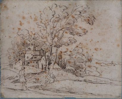 null ECOLE ITALIENNE du XVIIIème Siècle 

Paysage animé avec un arbre

Plume et encre...