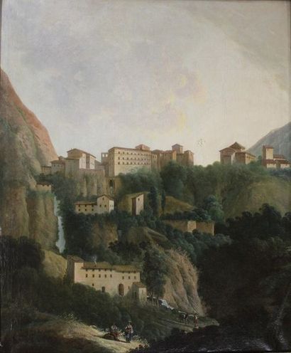 null Attribué à Antoine Felix BOISSELIER (Paris 1790 - Versailles 1857)

Paysage...