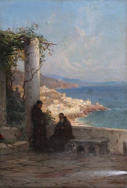 null Karl Friedrich C. WELSCH (1828-1904)

Deux moines sur une terrasse en bord de...