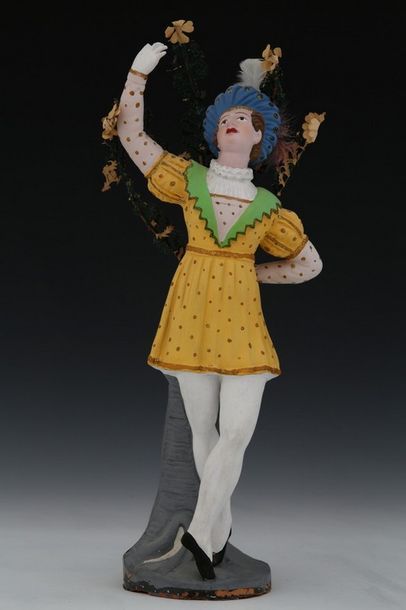 null SANTIBELLI PROFANE 

Provence XIXème Siècle

JEUNE DANSEUR

Terre cuite polychromée,...