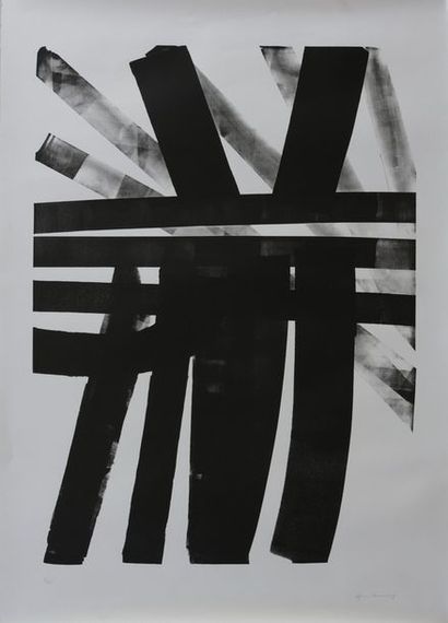 null Hans HARTUNG (1904-1989)

Composition noire

Lithographie

Signée en bas à droite

105...