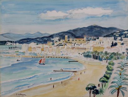 Yves BRAYER (1907-1990) 
La Baie de Cannes...