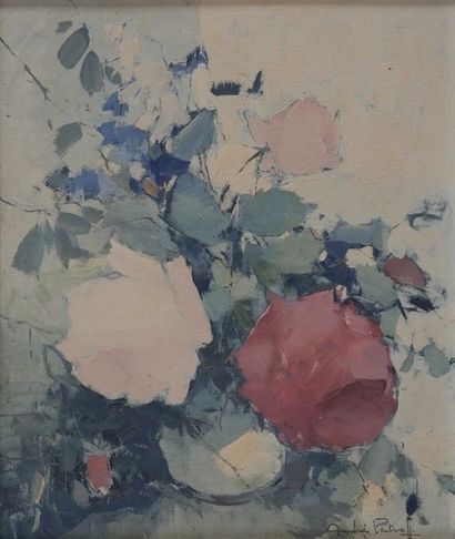null André PETROFF (1894-1975) 

Bouquet de fleurs 

Huile sur panneau

Signée en...