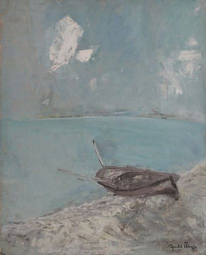 null André PETROFF (1894-1975) 

Barque sur la grève 

Huile sur toile marouflée...