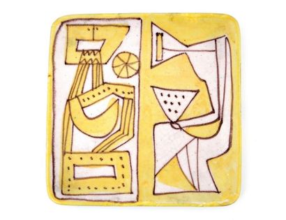 null Guido GAMBONE (1909-1969)

Assiette figures

Céramique émaillée à fond jaune...