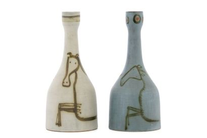 null Jacques INNOCENTI (1926-1961)

Paire de vases bouteilles chevaux 

Céramique...