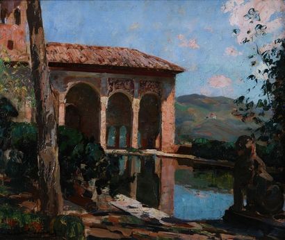 null Paul-Emile LECOMTE (1877-1950)

Grenade, jardins de l'Alhambra, le Pavillon...