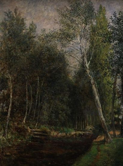 null Alfred Louis VIGNY JACOMIN (Paris 1842 - ? 1913)

Cours d'eau en foret

Huile...